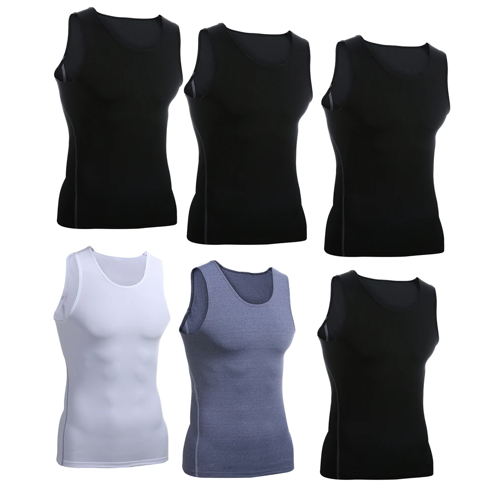 3pcs/Pack Summer Men Tank Top Solid Color High Quality Tank Clothing