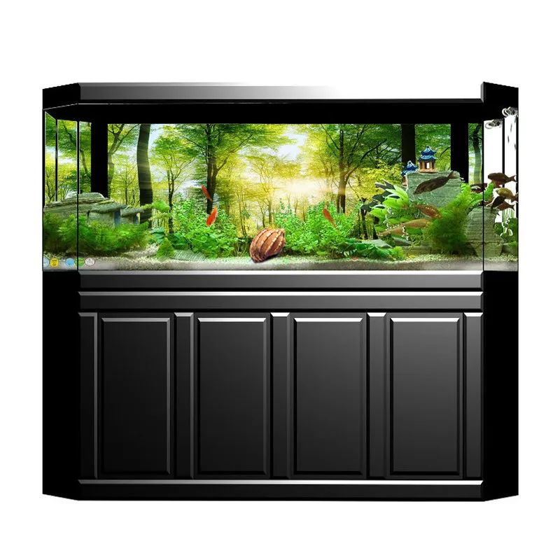 

61cm Height Waterproof Aquarium Background Poster Decoration Sticker Ocean Natural Landscape Fish Tank Background dropship JUN14