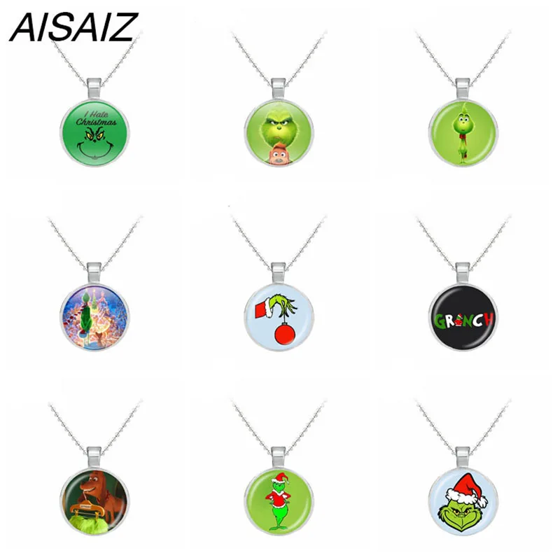 Как Grinch украли стекло кулон ожерелье брелок бижутерия рождественские подарки
