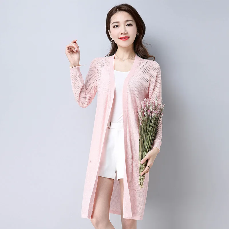 Online Buy Wholesale Summer Cardigan Sweaters For Women From China The spring in the New Womens 2017 loose long sweater cardigan sweater shawl female thin coat - Online Buy Wholesale Summer Cardigan Sweaters For Women From China