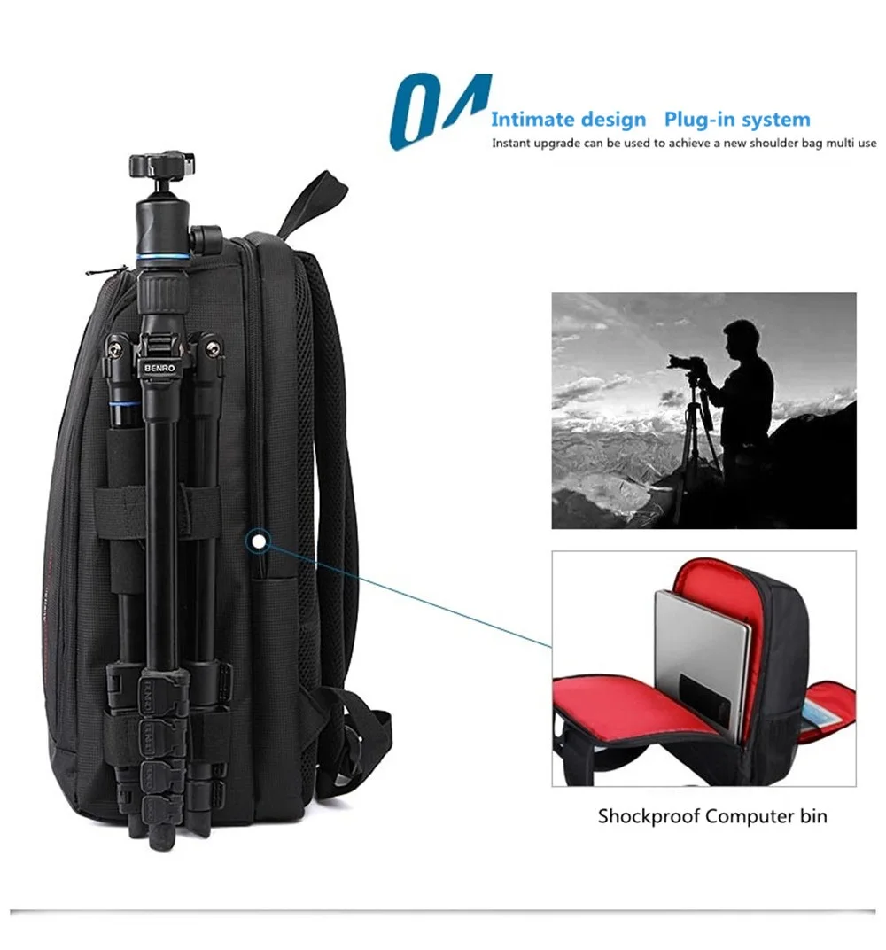 Рюкзаки Водонепроницаемый противоударный Многофункциональный Камера сумка женская мужская сумка для ноутбука 15-дюймовый рюкзак ноутбук сумка W /дождь co