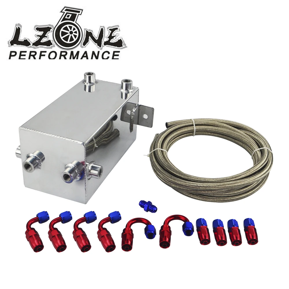 

LZONE - PERFORMANCE FUEL SURGE TANK 4LTR MIRROR POLISHED AN6 system surge oil catch can tank JR-TK32S-W