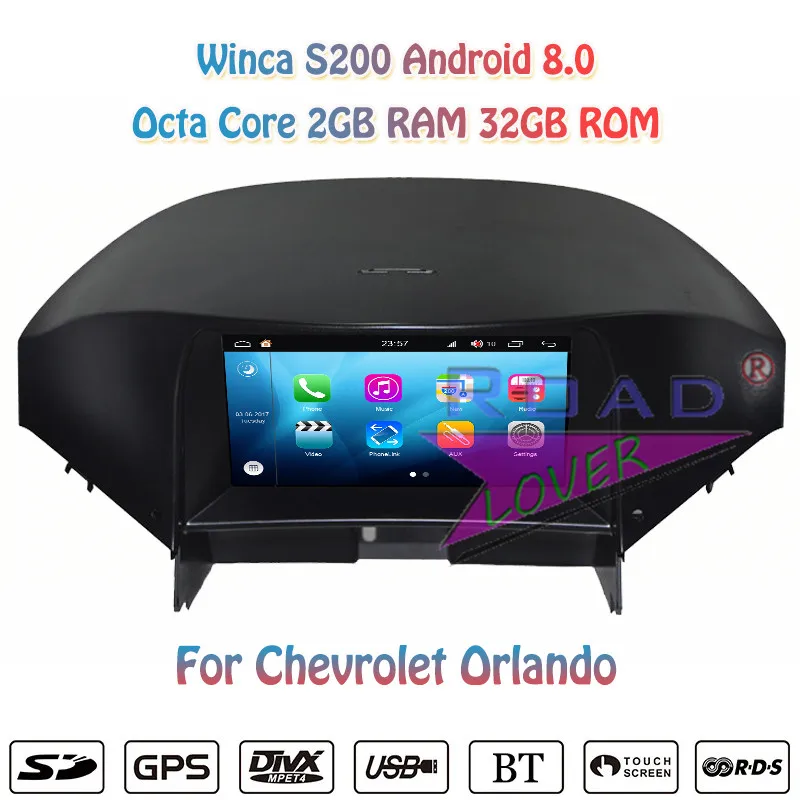 Автомобильный DVD-плеер Winca S200, Android 8,0, для Chevrolet Orlando, стерео, GPS-навигация, автомагнитола, 2 Din, 8 \HD-монитор Автомобильный DVD-плеер Winca S200, Android 8,0, для Chevrolet Orlando, стерео, GPS-навигация, автомагнитола, 2 Din, 8 \HD-монитор