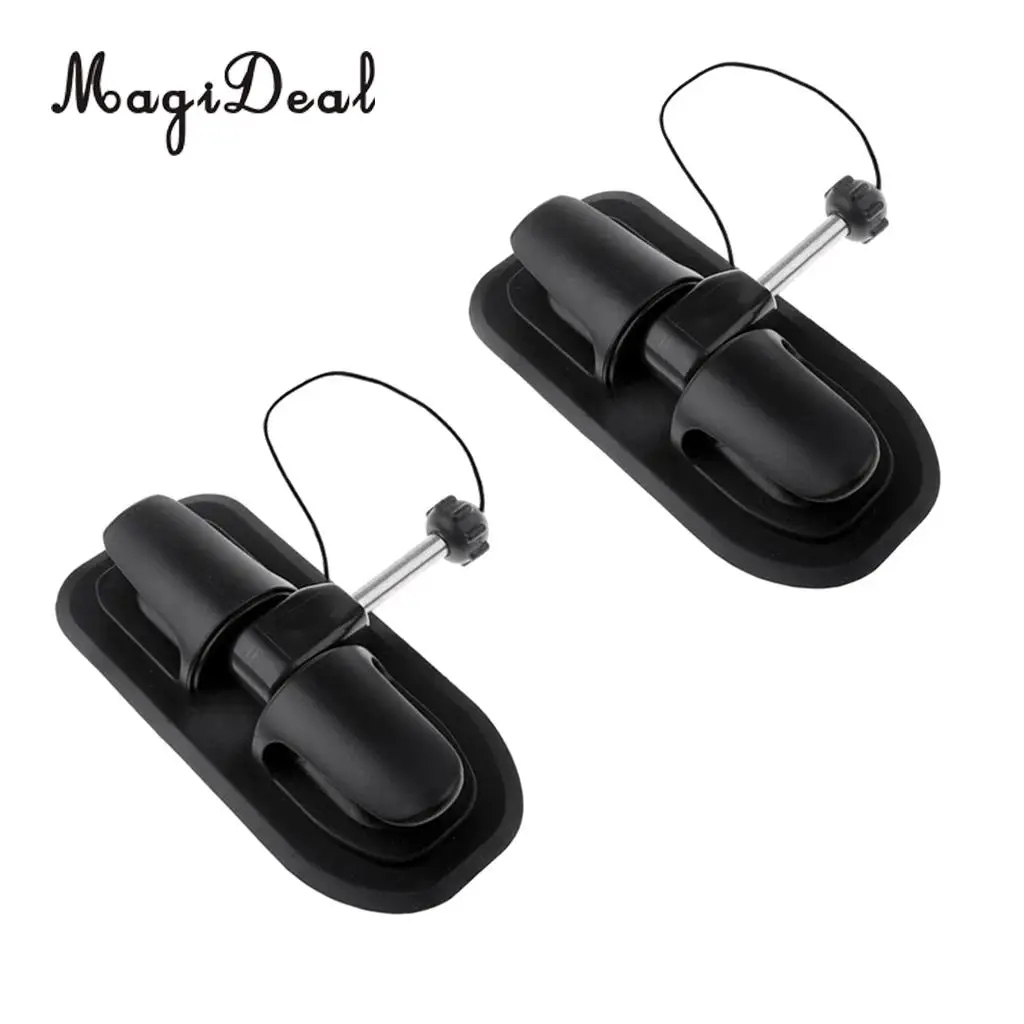 MagiDeal Strong Durable 2Pcs Inflatable Boat Oar Lock Patch Kayak Watercraft Replacement Part for Canoe Raft Dinghy Supply Black