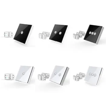 

1/2/3 Gang Wireless Light Switch Waterproof Remote Light Switches - No Wiring Quick Create Remote Control Ceiling Lamps LED Bulb