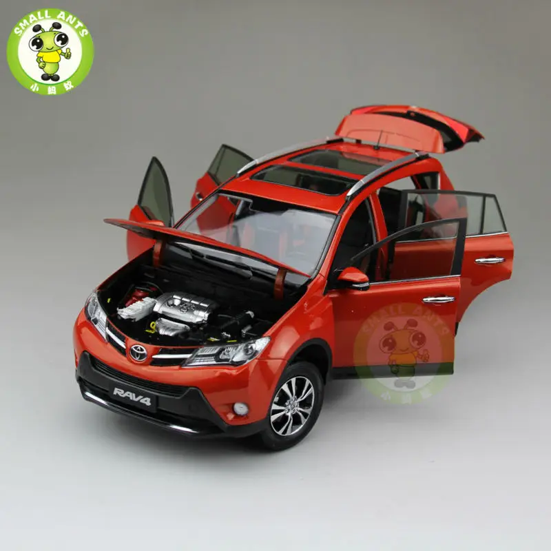 1:18 RAV4 литая модель автомобиля SUV игрушки для подарков коллекция хобби оранжевый