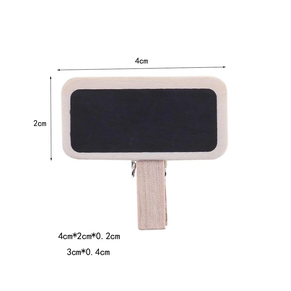 50 шт./партия деревянная мини-записная доска зажимы Retangle доска для досок, сообщение тега, вечерние бумажные фото DIY