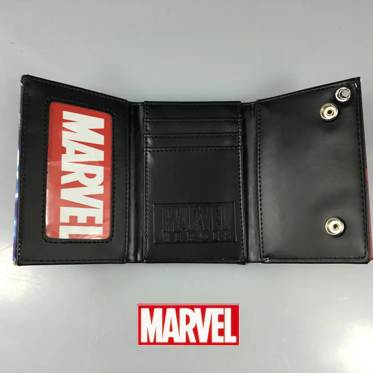 Бумажник с диффузным принтом «Железный человек», «Капитан Америка», «Человек-паук», «Халк»