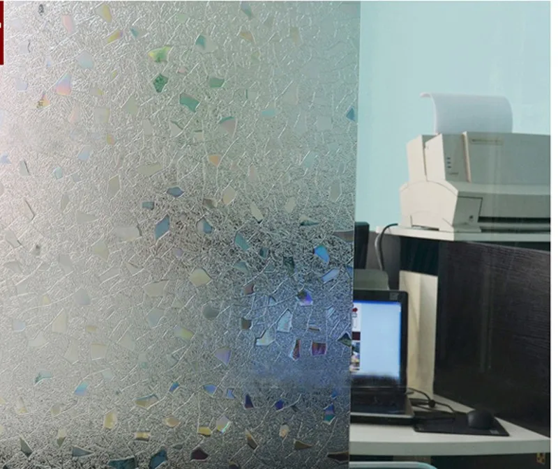 3D статического цепляться Высокое качество декоративные витражная плёнка на стекла, окна конфиденциальности Стекло Наклейки 60 см X 100 см
