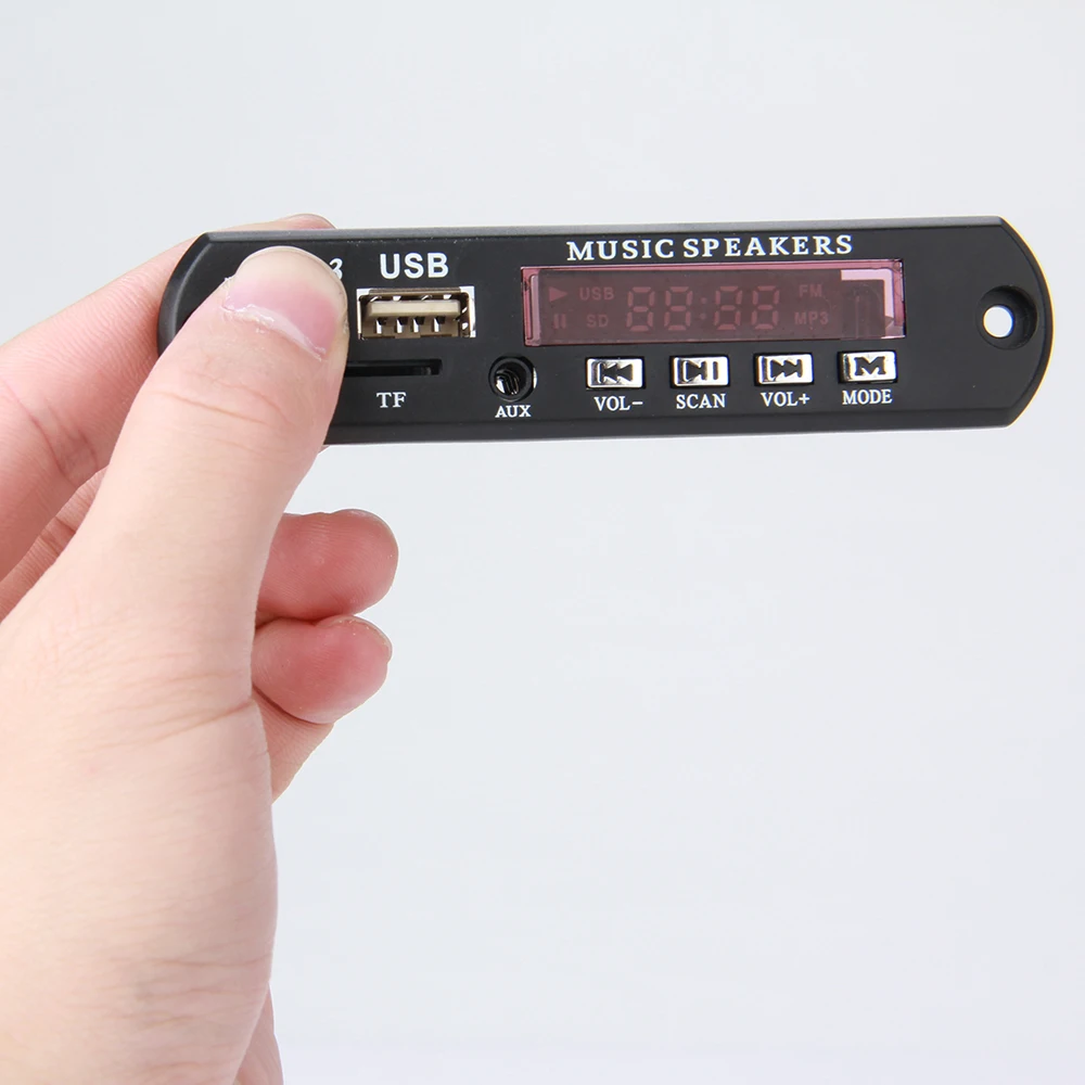 DC 5 в 12 В беспроводной Bluetooth USB FM TF Радио MP3 декодер плата BT 0 MP3-плеер Поддержка WMA WAV