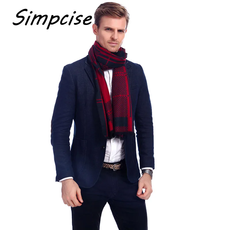 mens infinity scarf Bufandas 2021 Foulard Fashion Designer Wrap Men Business Scarf Winter Check Scarf Men Shawls Scarves A3A18917 mens knit scarf