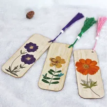 Coloffice 1 шт. креативные сушеные цветы из бамбука закладки в китайском стиле Kawaii классические заметки подарок канцелярские принадлежности DIY натуральный