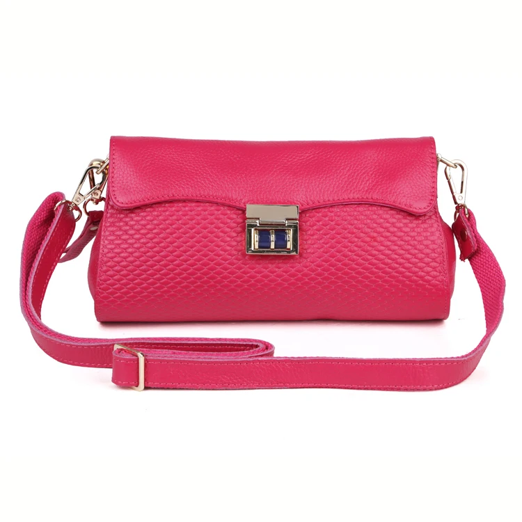 

100% genuine leather handbag women fashion bag first layer of cow leather shoulder messenger bag  Day clutches