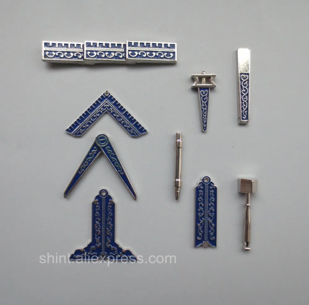 Масонский миниатюрный Рабочий набор инструментов с черным бархатным мешком масон, вольный каменщик подарок