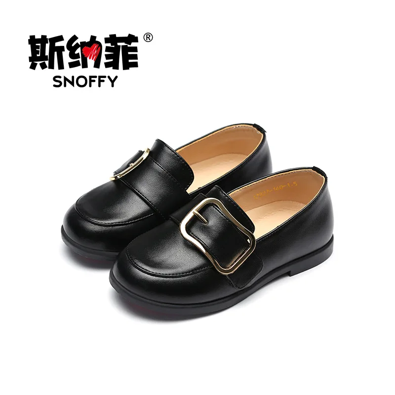 

Girls Shoes Genuine Leather Slip On Kids Girls Dress Shoes Black Flat Dancing Shoes For Wide Foot TX157