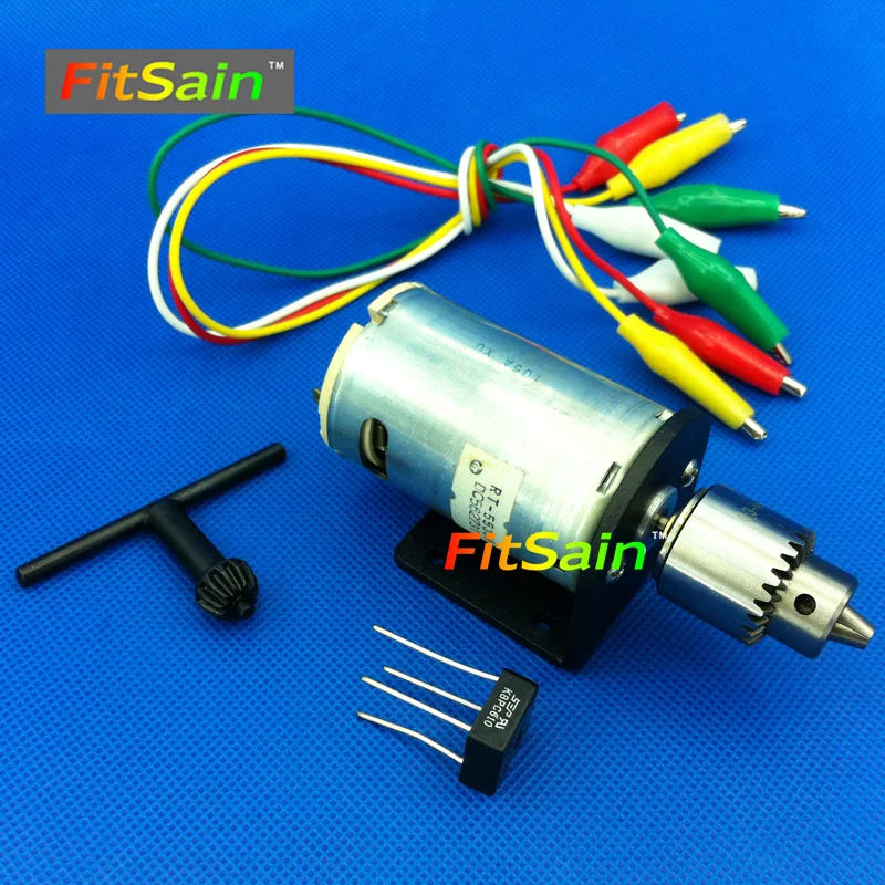FitSain-mini drill pcb hand drill press Jt0 0.3~4mm drill chuck DC110-240V 21000RPM high speed motor KBPC610 bridge rectifier new dc 24v 10000rpm 775 motor double ball bearings mini pcb hand drill press drill chuck 0 3 4mm jto miniature electric drill