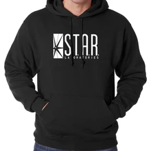 Модная брендовая одежда Звезда S. T. A. R. labs мужские толстовки с капюшоном осень зима теплая флисовая Высококачественная Мужская S-2XL с капюшоном