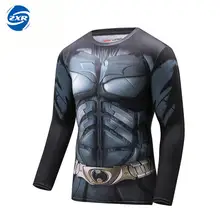 Футболки с 3D-принтом Капитан Америка Civil War Tee обтягивающие с длинным рукавом рубашка костюм косплей фитнес бег футболки