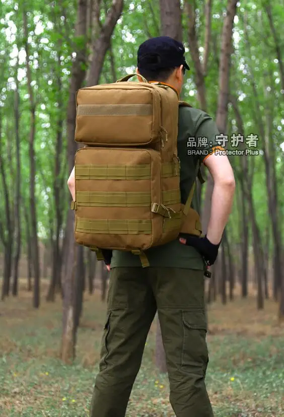 Protector Plus Outdoor military tactics professional mountaineering package travel camping backpack waterproof tear tear bag 55L Protector Plus Outdoor military tactics professional mountaineering package travel camping backpack waterproof tear tear bag 55L
