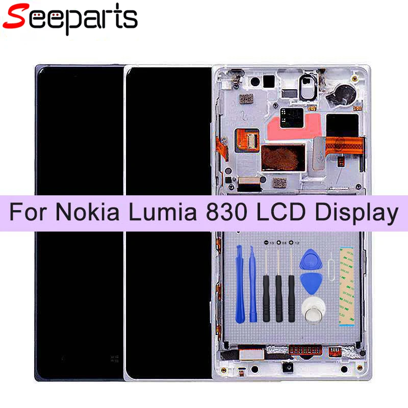 

LCD For Nokia Lumia 830 Lcd Display Screen Touch Screen With Frame Digitizer Assembly Replacement For Nokia 830 LCD Screen 5.0