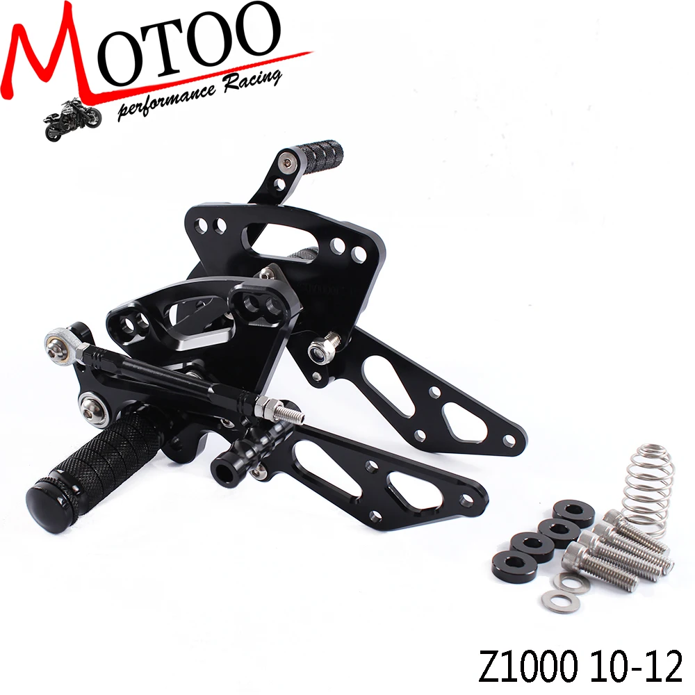 Motoo-Full CNC алюминиевый мотоцикл Регулируемые задние комплекты подножки для KAWASAKI