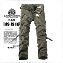 Бесплатная доставка Оптовая продажа-Новые мужские Повседневные штаны для мужчин Военная Униформа Армия CARGO CAMO боевой работы Брюки для