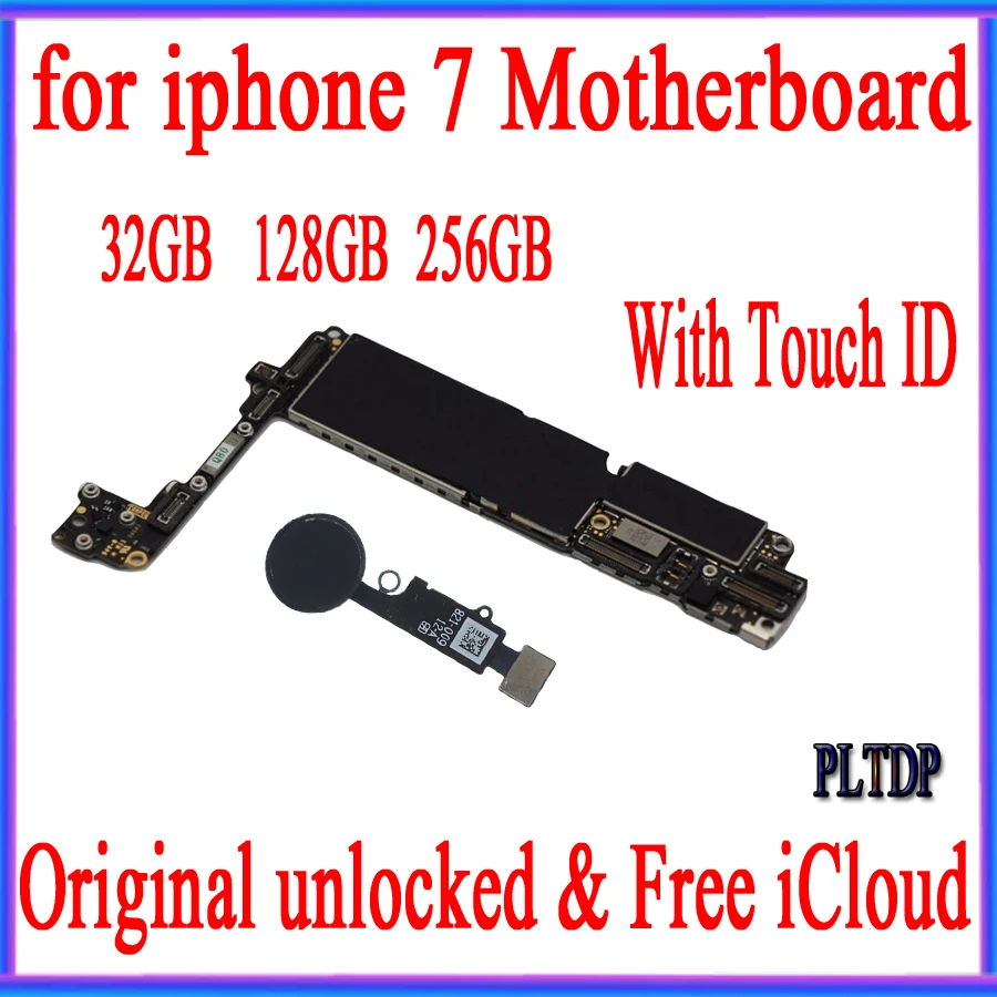 

32gb / 128gb / 256gb for iphone 7 4.7inch Motherboard with Touch ID,Original unlocked for iphone 7 Logic boards with IOS System