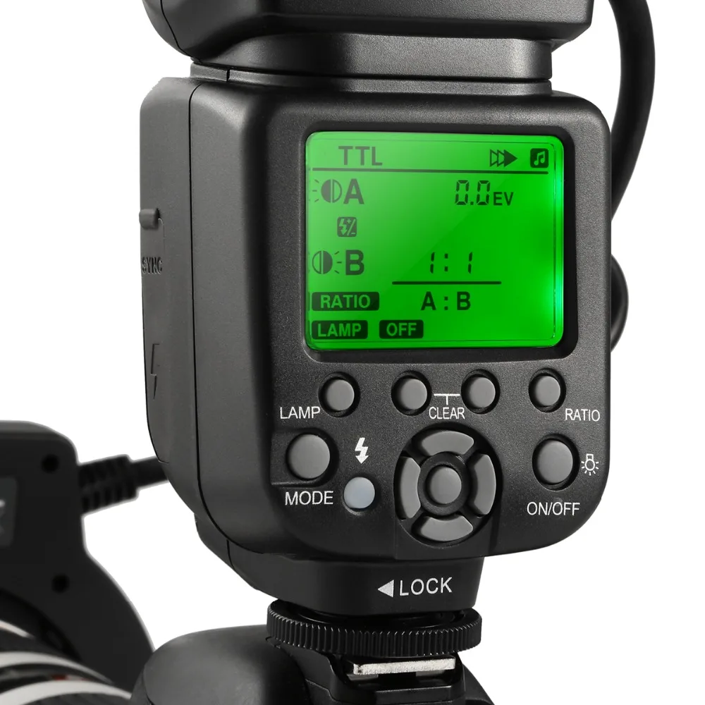 K& F концепция KF150 беспроводной кольцевой светильник Speedlite ЖК-дисплей ttl Авто/ручная вспышка для Nikon Canon DSLR камера+ 6 шт. переходное кольцо