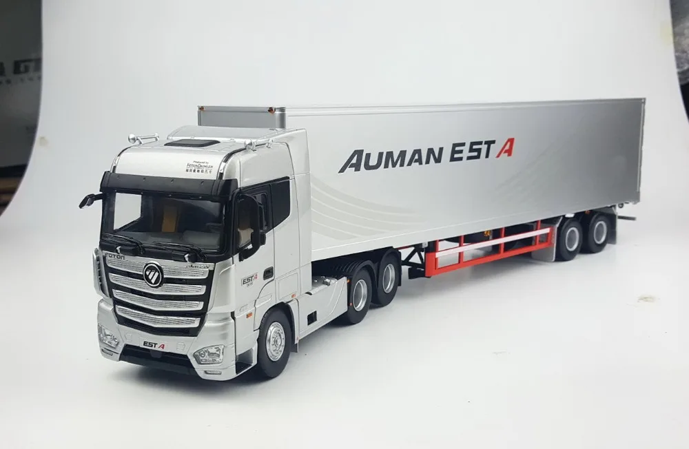 

Exquisite Collectible Alloy Model 1:36 Scale Foton Auman EST -A Container Truck Tractor Vehicles DieCast Toy Model Decoration