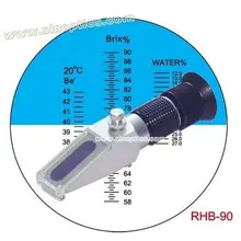 6 шт./партия, дизайн, ручная медовая рефрактометр Брикса, RHBN-90ATC с вытянутой Калибровочная ручка