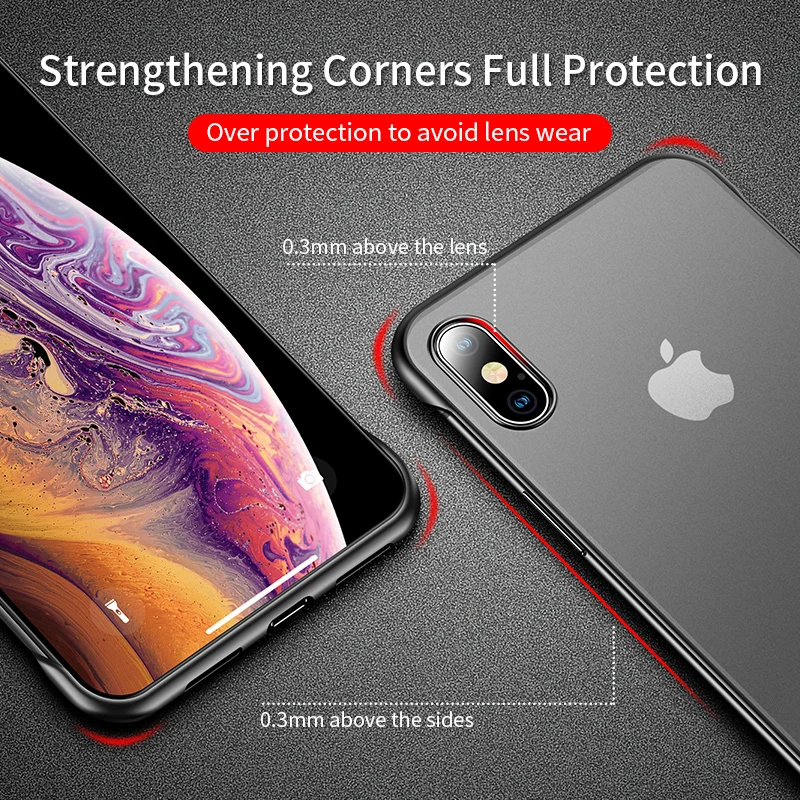 IHaitun роскошный бесборный чехол для телефона iPhone XS MAX XR X Чехлы ультра тонкая задняя крышка для iPhone X 10 7 8 Plus тонкое кольцо ремешок