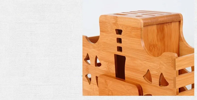 Креативный деревянный нож держатель Многофункциональный кухонный нож стеллаж для хранения бамбуковый нож блок кухонные принадлежности