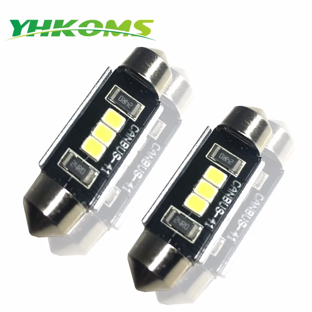 YHKOMS 4 шт. C5W C10W гирлянда 28 мм 31 36 39 41 44 Светодиодная лампа для чтения купол