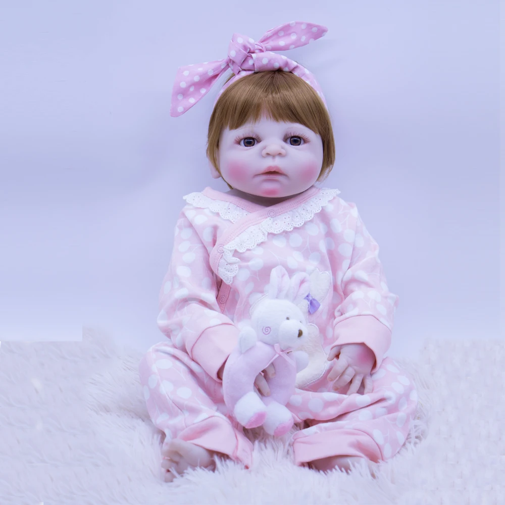 

55cm loli princess Boneca Reborn high quality Full Vinyl Reborn Baby Doll Toys Lifelike Child Birthday Gift bath TOY for girls