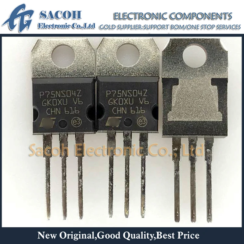 

Free Shipping 10Pcs STP75NS04Z P75NS04Z P75NS04 TO-220 75A 40V Power MOSFET