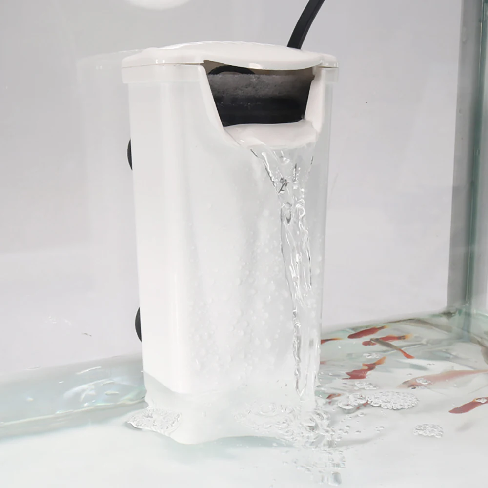 

Low Water Turtle Tank Filter Shallow Water Small Fish Tank Waterfall Mini Small Mute Built-in Water Purifier 3W
