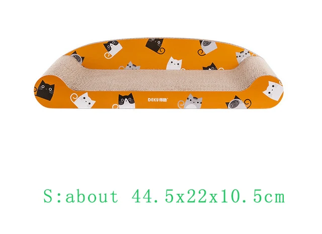 Yellow-S Коврик для кошек Petshy С Кошачьей Мятой, гофрированный бумажный столб для кошек, забота о когтях, игрушка, многофункциональный удобный коврик для кровати котенка - Цвет: Yellow-S