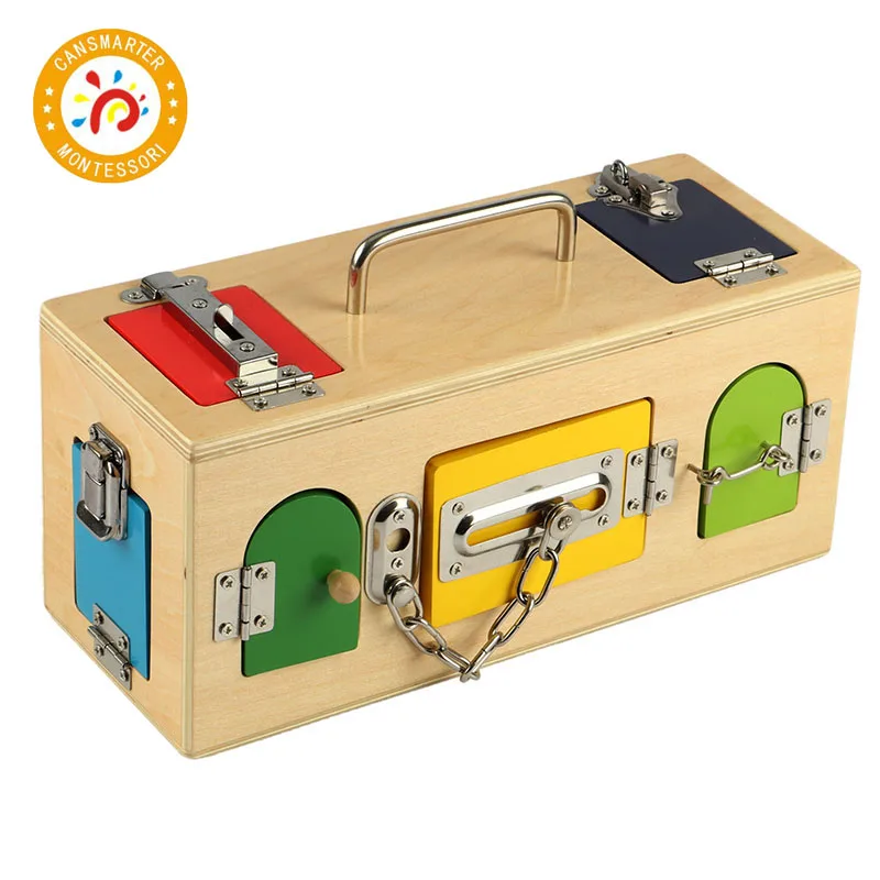 

Montessori Kids Toy High-Quality Colorful Lock Box Educational Preschool Training Toys