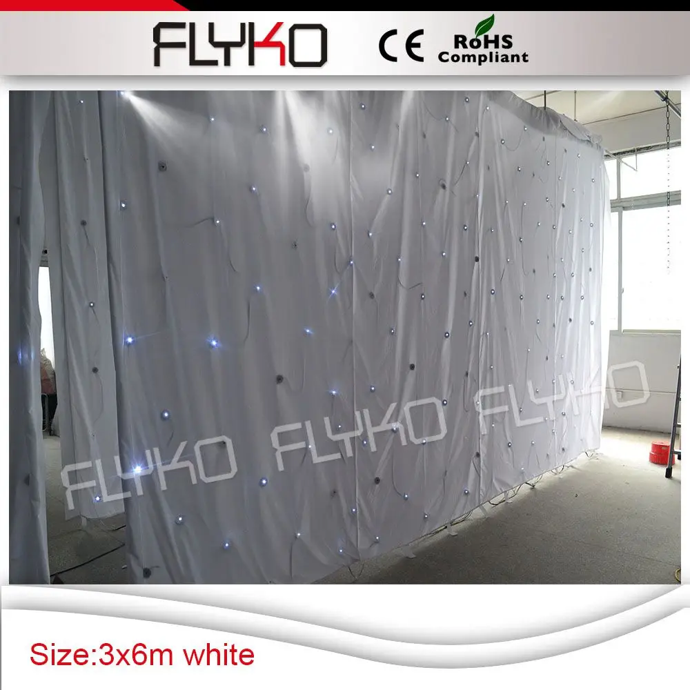 led curtain 3x6m white 5