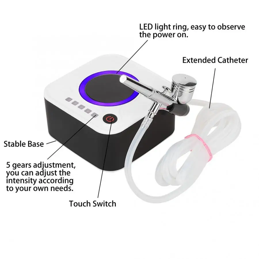 Аэрограф набор для макияжа с компрессором нано кислородом инъекции распыления Аэрограф увлажняющий уход за кожей лица опрыскиватель машина