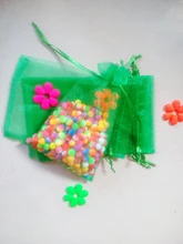 100 unids Hierba verde del regalo del organza bolsas 17×23 cm bolsos de fiesta para las mujeres evento casarse Con Cordón bolsa de La Joyería pantalla Bolsa de accesorios de bricolaje