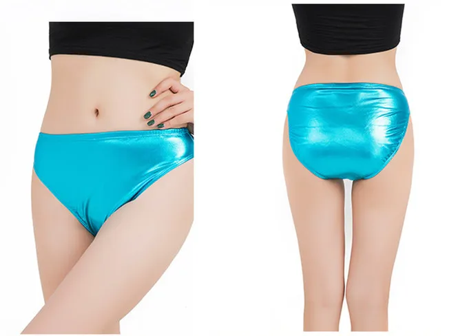 

Speerise Women Sky Blue Metallic Shorts For Adults Ballet Performance Dance Bottoms Basic Booty Shorts Fitness Underpants Girls
