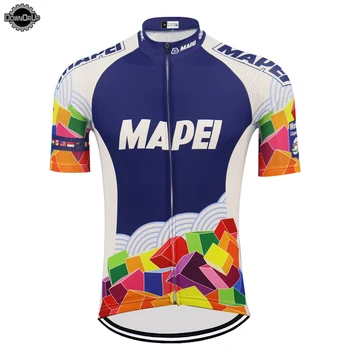 

Retro MAPEI cycling jersey ropa ciclismo men short sleeve bike wear jersey summer cycling go pro mountain bicycle clothes MTB