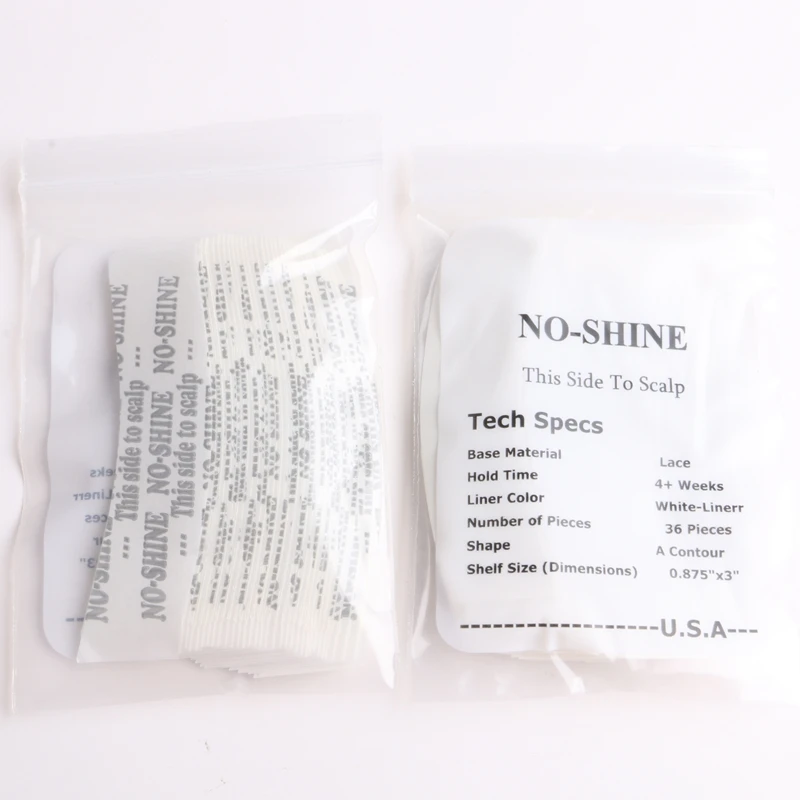NO-SHINE A Contour White-Liner Hair Tape Tabs Stickers Tape Pieces (4)