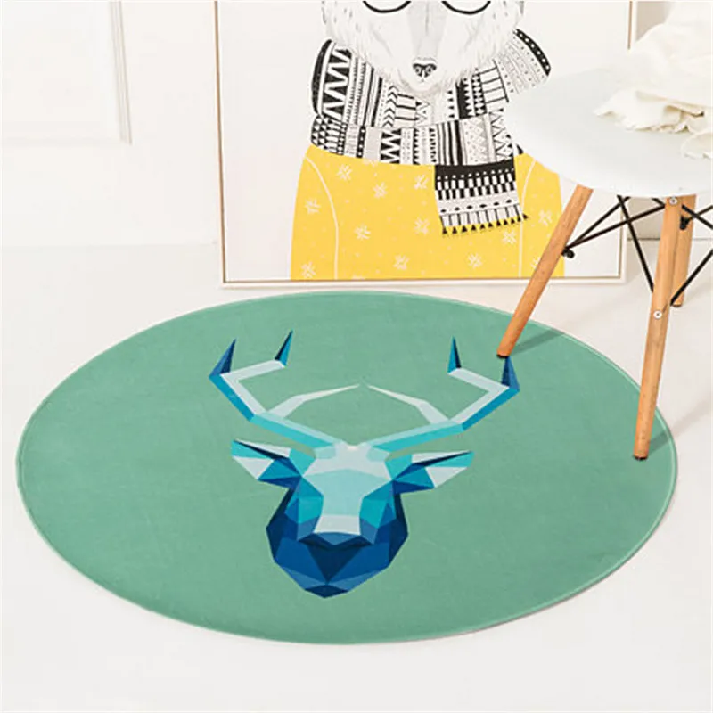 Round Carpet Lion Fox Cat Printed Soft Carpets Anti-slip Rugs Crystal velvet Computer Chair Mat Floor Mat Home Kids Room R600 Round Carpet Lion Fox Cat Printed Soft Carpets Anti-slip Rugs Crystal velvet Computer Chair Mat Floor Mat Home Kids Room R600