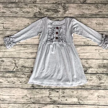 

New Design Kids Clothing Wenyou Set Long Sleeve Ruffle Dress Tops Icing Leggings Children's Boutique Clothing Outfits