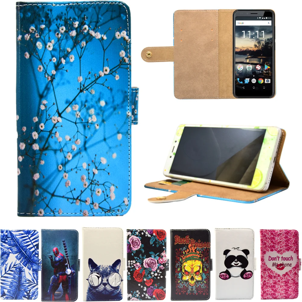 

New arrival PU Leather Phone Cases Cartoon Flip Wallet Stand Cover Case for Senseit A150