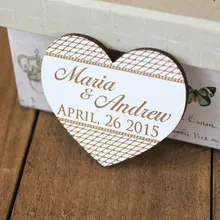 Любовь Деревянная в форме сердца магнит, магниты на холодильник, на заказ свадьба сохранить дату магниты