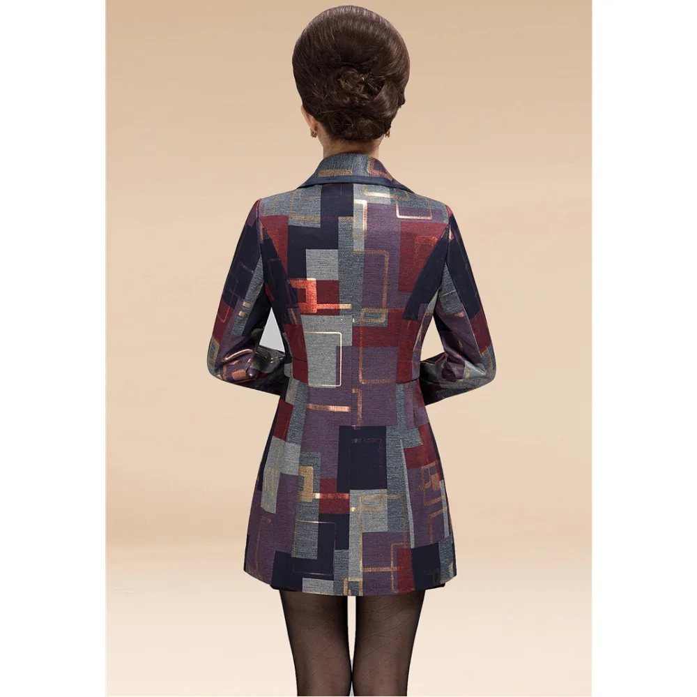 Модный длинный тренч для женщин Новинка весна осень ветровка верхняя одежда женское элегантное винтажное пальто с принтом NW1318