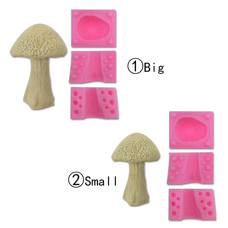 

2kinds Mushroom 3D silicone mold Cake Chocolate Mold Garden Cake Decorating Tools Fondant Sugarcraft Cake Mold